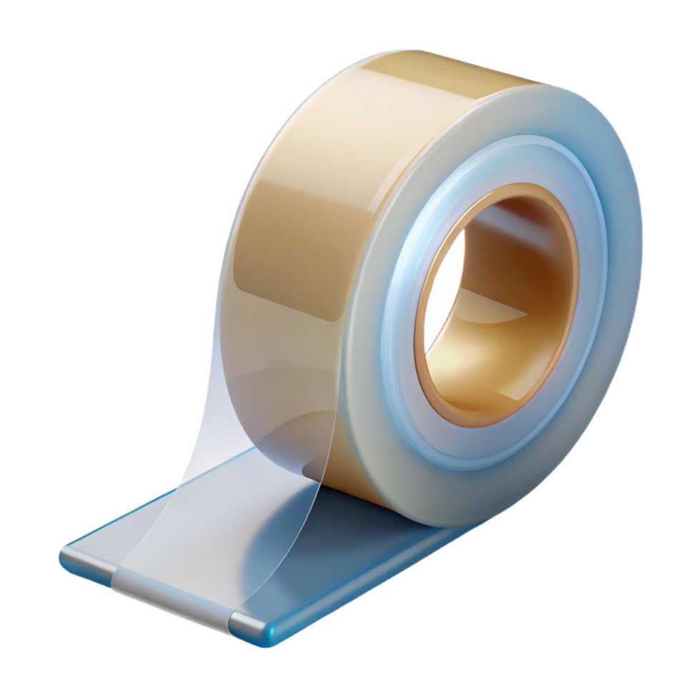 captivating gothic Roll of clear packing tape, dispenser included, glossy finish, soft lighting, product shot, isolateon transparent background,high-resolution product photography impeccable png