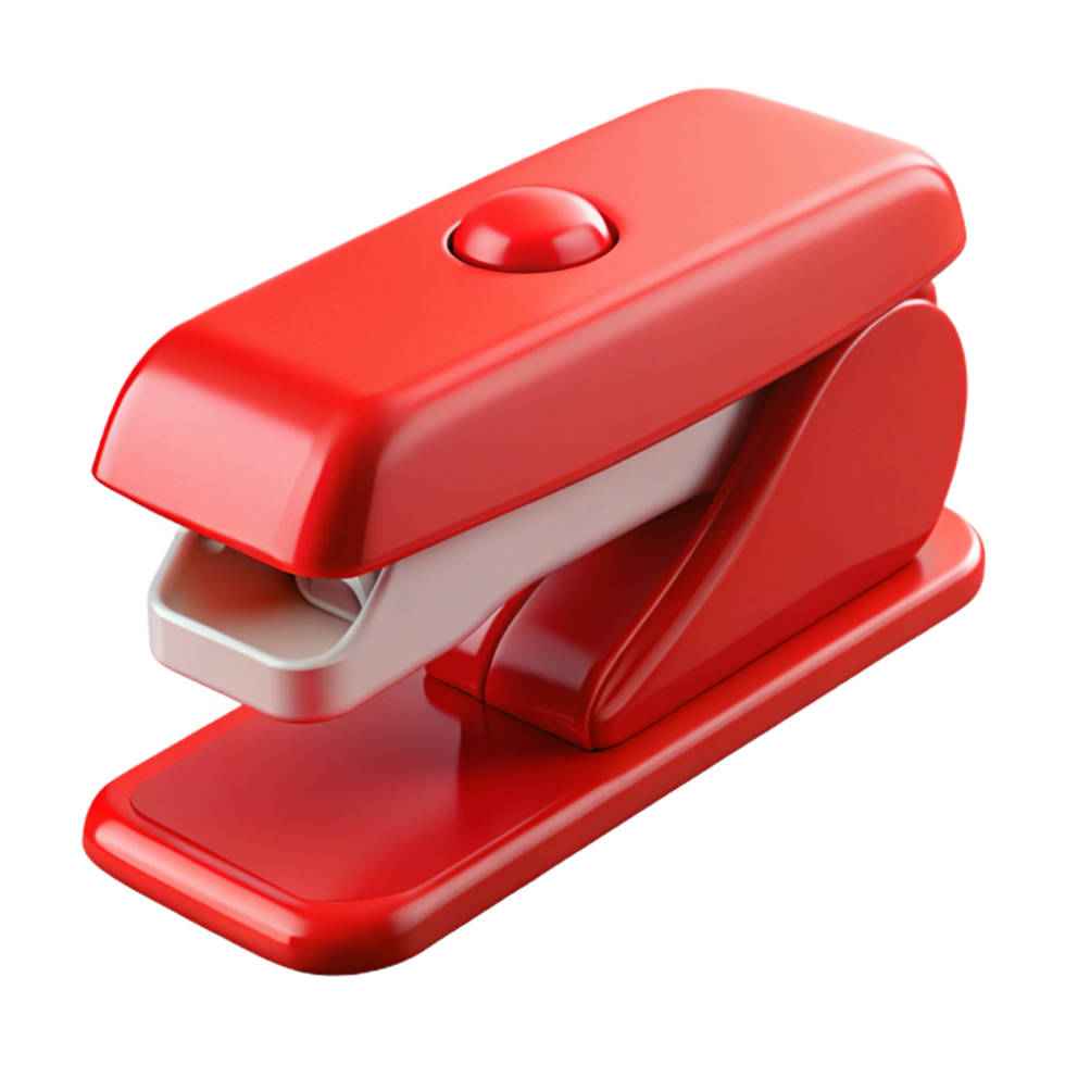 mesmerizing remarkable Replastic hole punch, matte finish, side view, studio lighting, product shot, isolateon transparent background,high-resolution product photography png