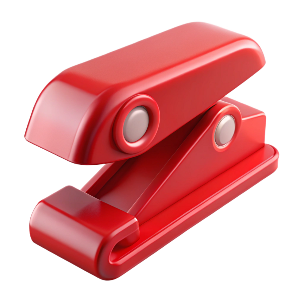 glorious tropical Replastic hole punch, matte finish, side view, studio lighting, product shot, isolateon transparent background,high-resolution product photography artisan png