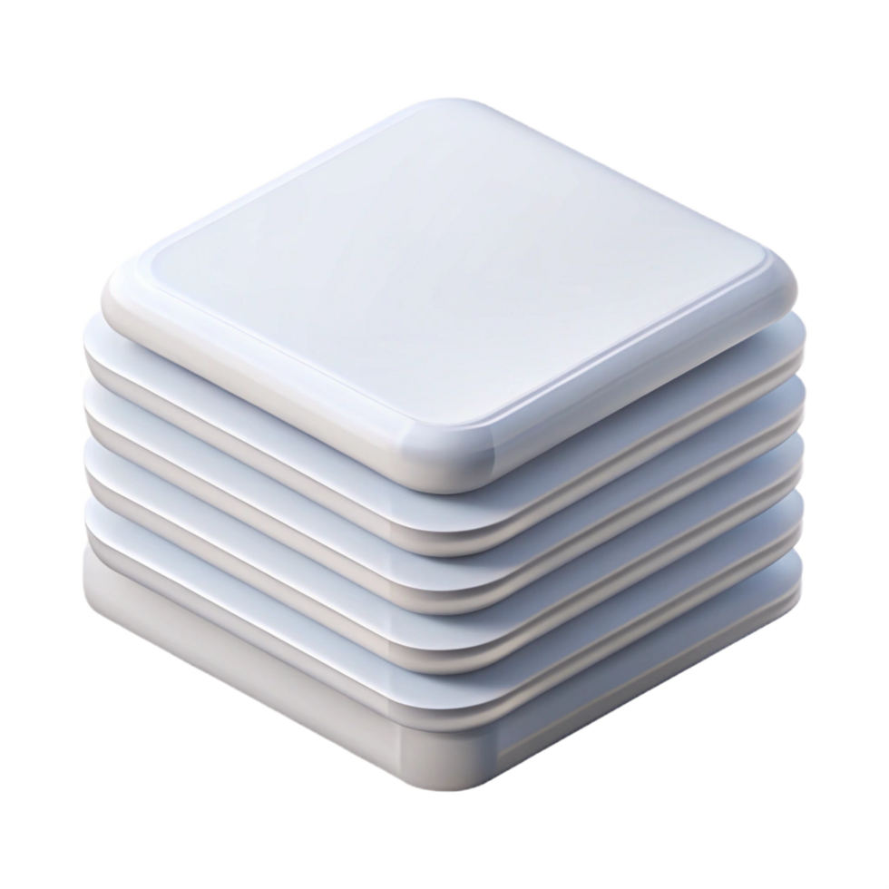 fascinating gothic Stack of white printer paper, neatly aligned, side view, studio lighting, product shot, isolateon transparent background,high-resolution product photography original png