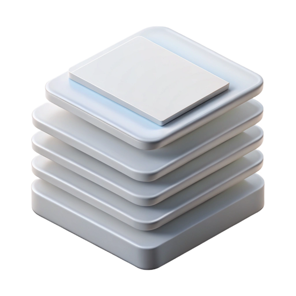 immaculate energetic victorian Stack of white printer paper, neatly aligned, side view, studio lighting, product shot, isolateon transparent background,high-resolution product photography crisp png