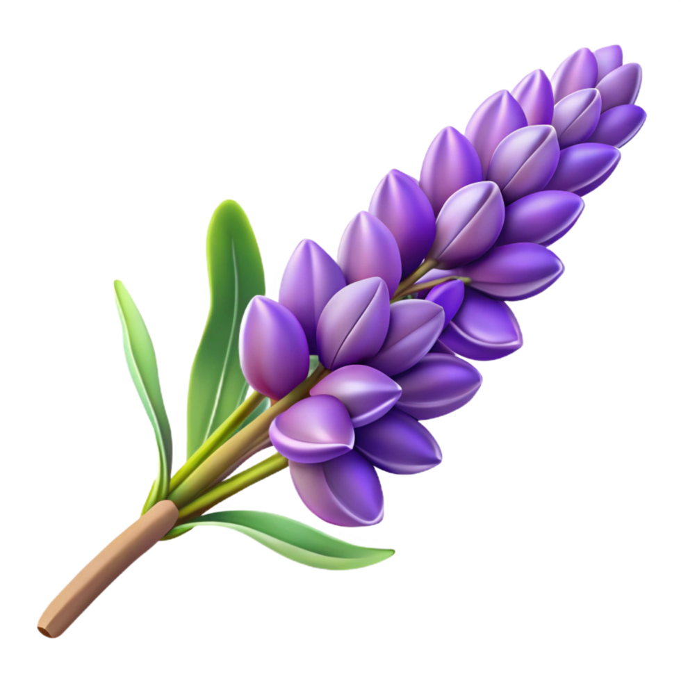 unparalleleretro Branch of lavender flowers, purple blossoms, detailetexture, studio lighting, product shot, isolateon transparent background,high-resolution product photography luxury png