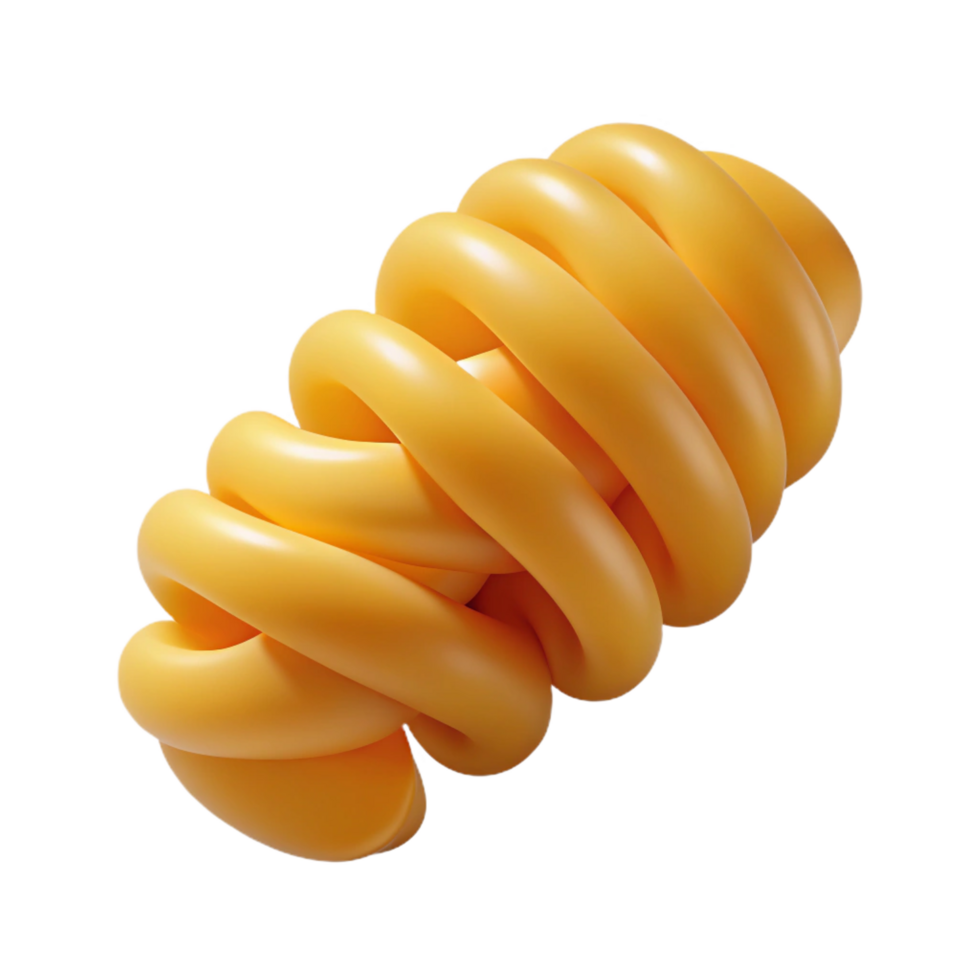 extraordinary standout Single fusilli pasta, perfectly cooked, with a light olive oil sheen, studio lighting, isolateon transparent background,high-resolution product photography png
