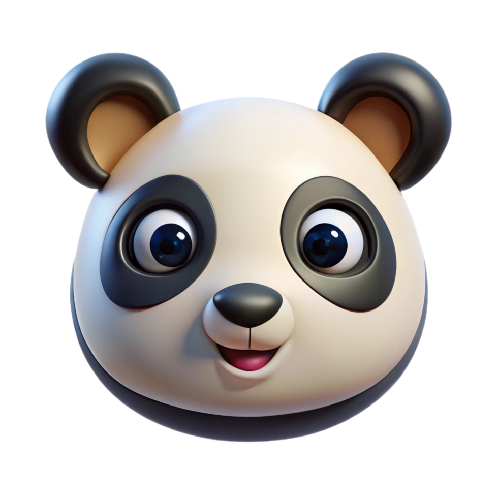 splendiinspirePanda face, close-up, detaileeyes annose, studio lighting, front view, photorealistic, isolateon transparent background,high-resolution product photography png