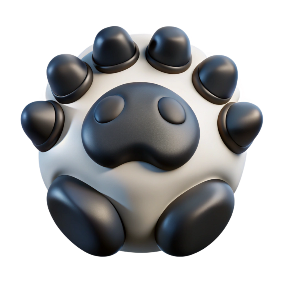 bolradiant Panda paw, detaileclaws anpads, studio lighting, top-down view, photorealistic, isolateon transparent background,high-resolution product photography detailed png