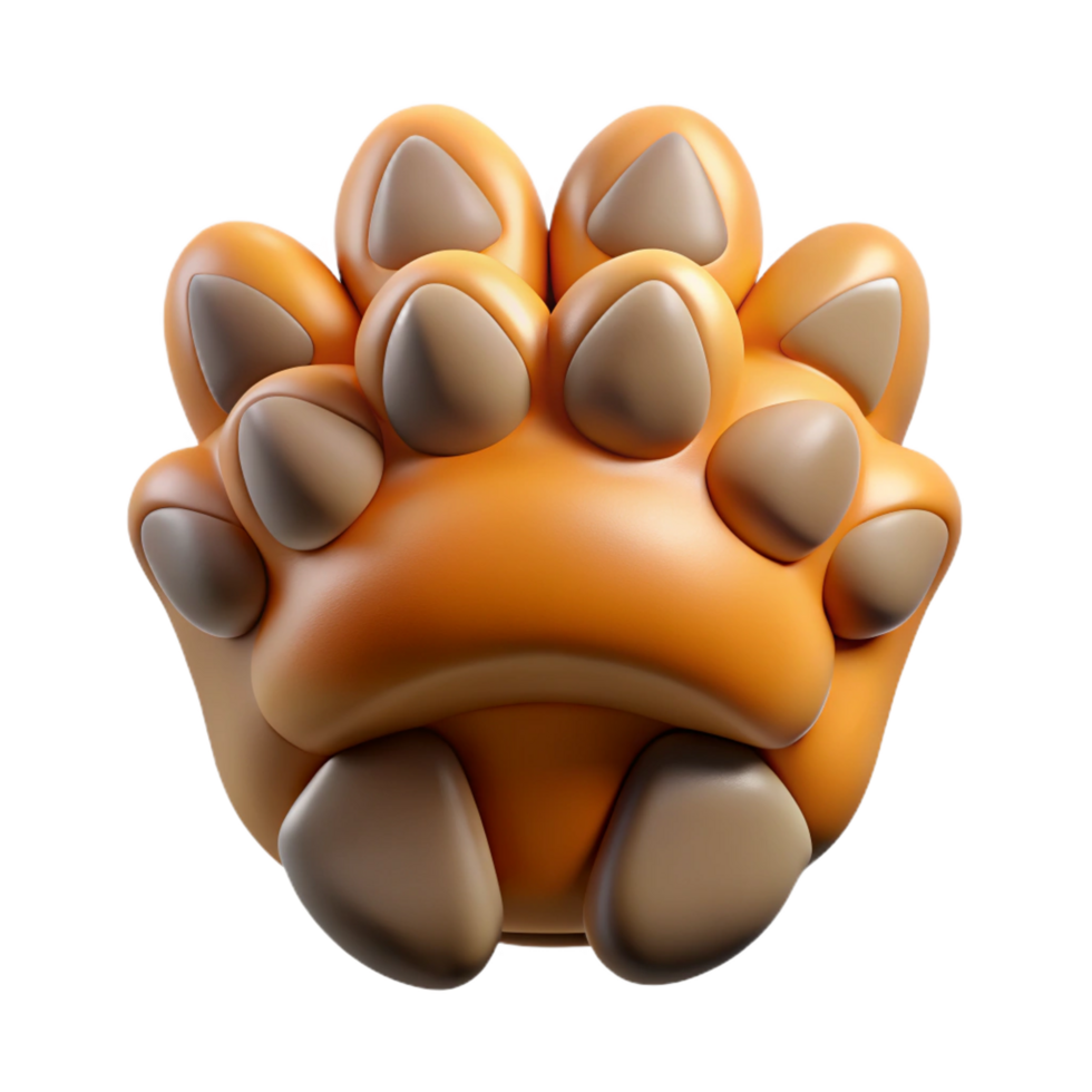 mesmerizing inspireLion paw, detaileclaws anpads, studio lighting, top-down view, photorealistic, isolateon transparent background,high-resolution product photography png