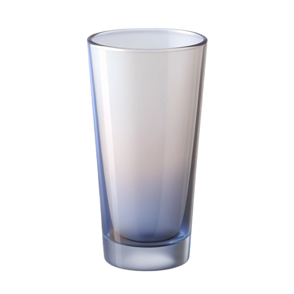 exquisite urban Highball glass, tall anslender, frosteglass, soft lighting, front view, isolateon transparent background,high-resolution product photography detailed png