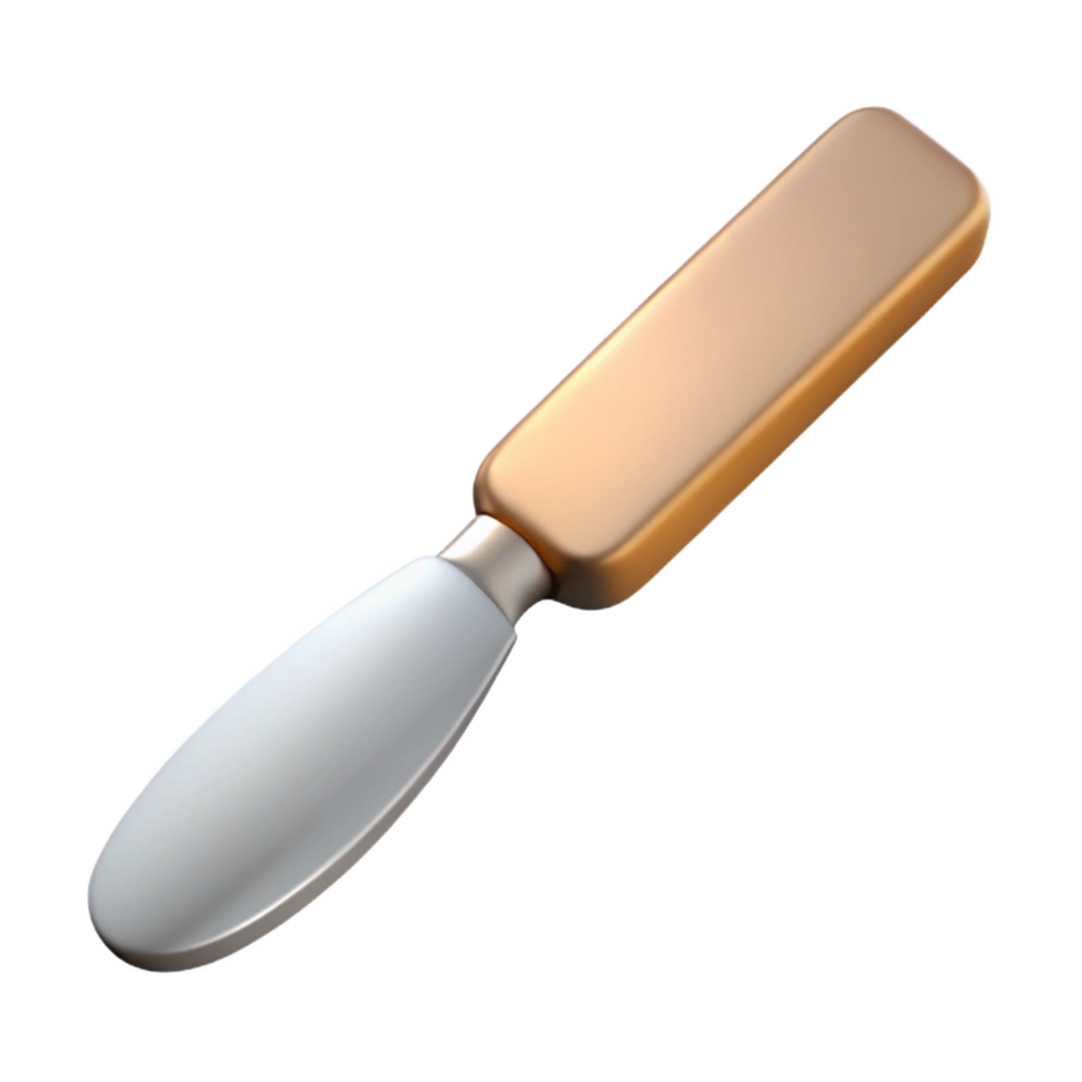 stunning sought-after Butter knife, stainless steel, roundetip, soft lighting, side view, isolateon transparent background,high-resolution product photography png