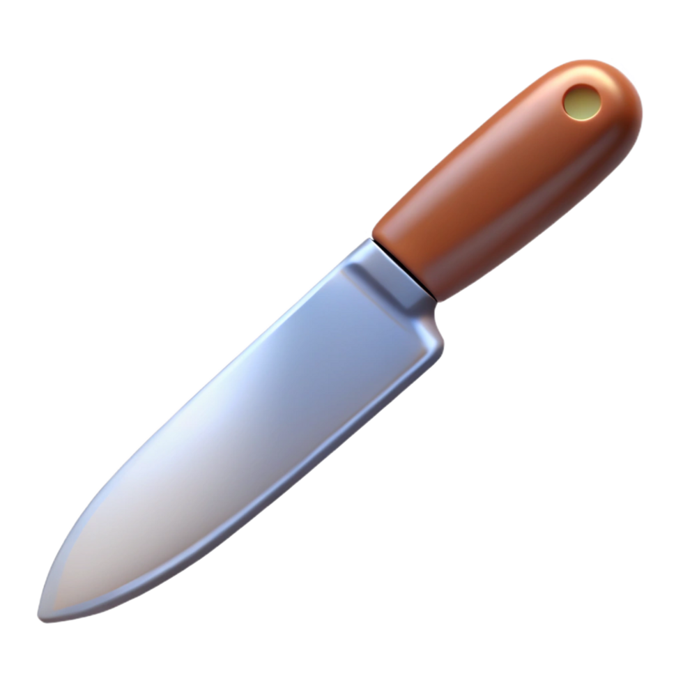 sought-after geometric Steak knife, stainless steel, sharp blade, soft lighting, top-down view, isolateon transparent background, precision png