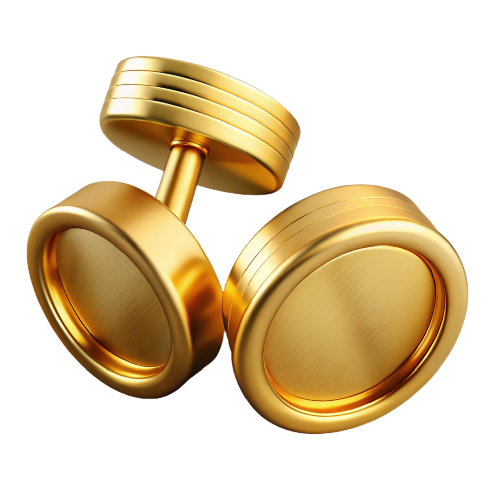 picturesque standout Golcufflinks, engravedesign, matte finish, soft lighting, top-down view, product shot, isolateon transparent background,high-resolution product photography png