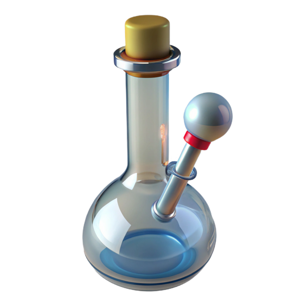 alluring retro Burette with graduatemarkings anstopcock, glass construction, studio lighting, side view, isolateon transparent background,high-resolution product photography artisan png