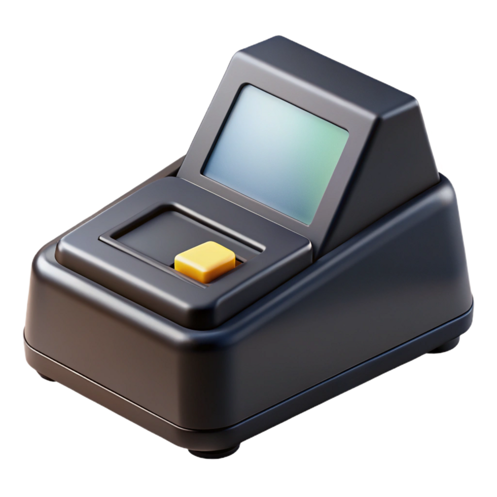 gorgeous remarkable Spectrophotometer with digital display ansample compartment, matte black finish, dramatic lighting, front view, isolateon transparent background,high-resolution product photography png
