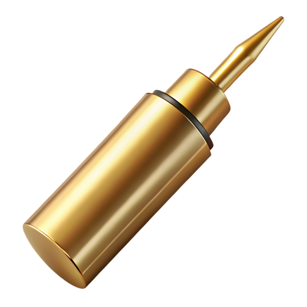 inspireavant-garde A tube of metallic goleyeliner, pointetip, soft lighting, studio photography, isolateon transparent background,high-resolution product photography expertly shot png