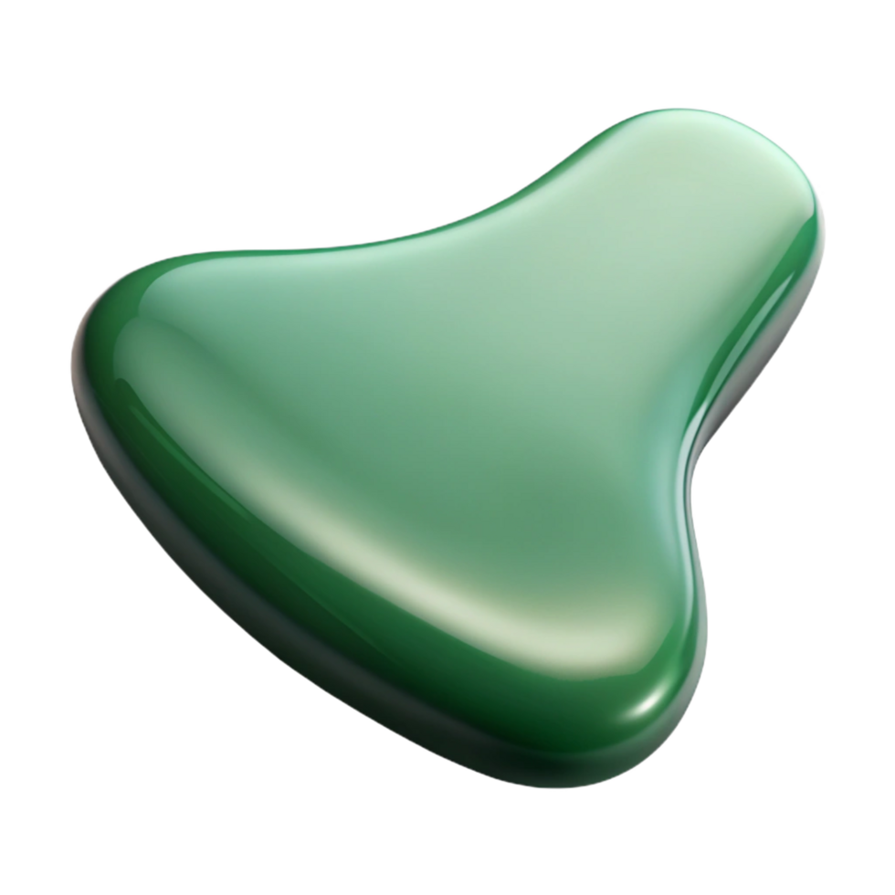 impressive distinguisheA single jade gua sha tool, smooth, polishesurface, soft lighting, front view, studio photography, isolateon transparent background,high-resolution product photography png