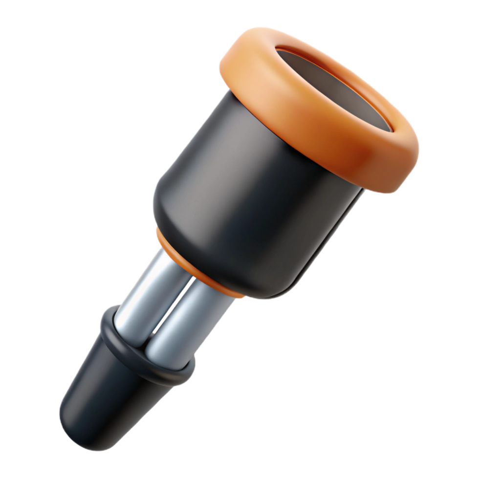 striking rustic Crutch tip, black rubber, worn texture, realistic, studio lighting, front view, with transparent background,high-resolution product photography expertly shot png