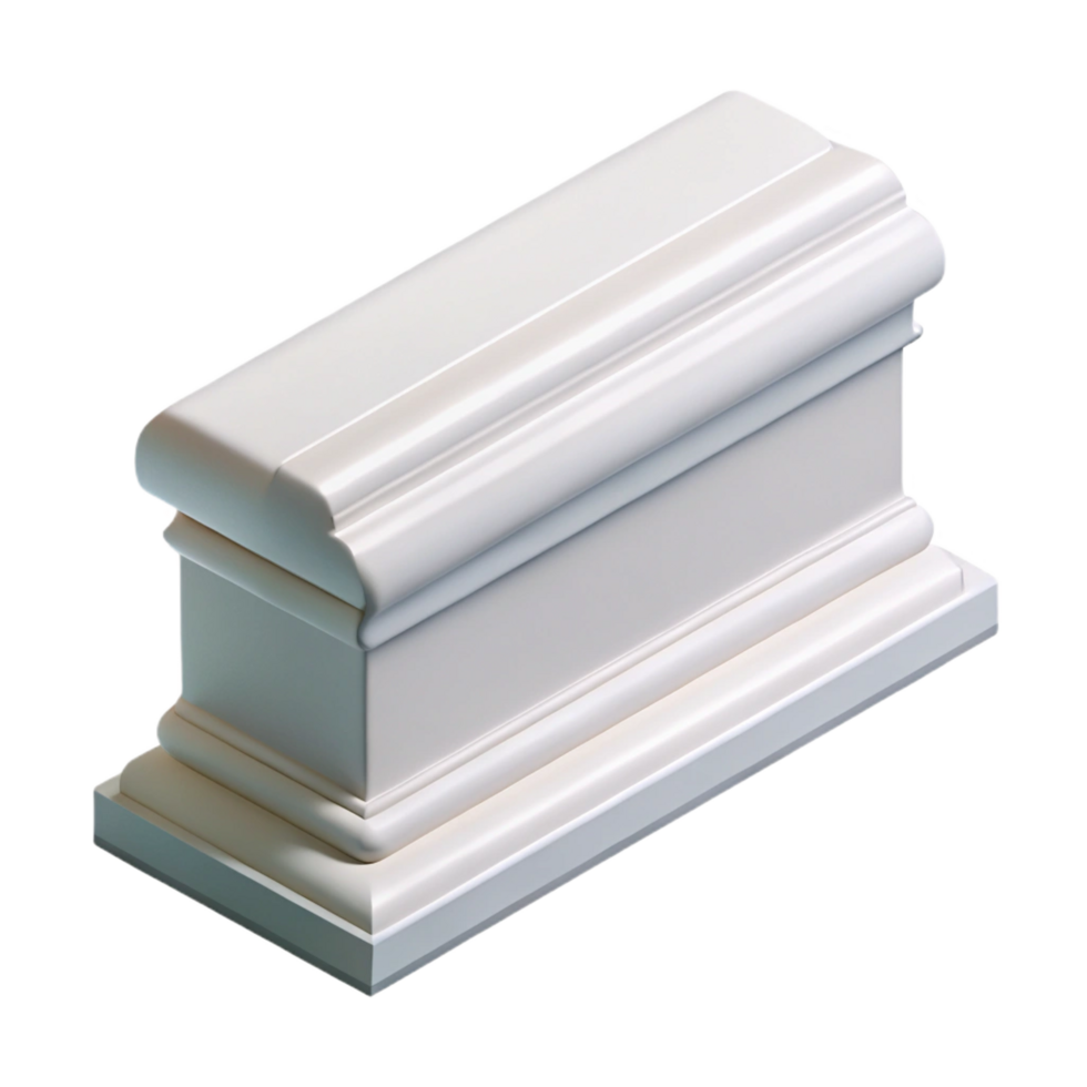 immaculate contemporary Baseboarmolding, white paintewood, simple design, soft lighting, photorealistic, isolateon transparent background,high-resolution product photography premium png