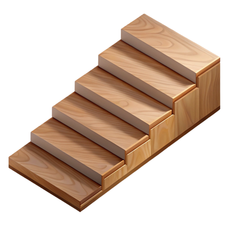 elegant gothic Single stair tread, oak wood, natural finish, worn edges, top-down view, photorealistic, isolateon transparent background,high-resolution product photography exclusive png