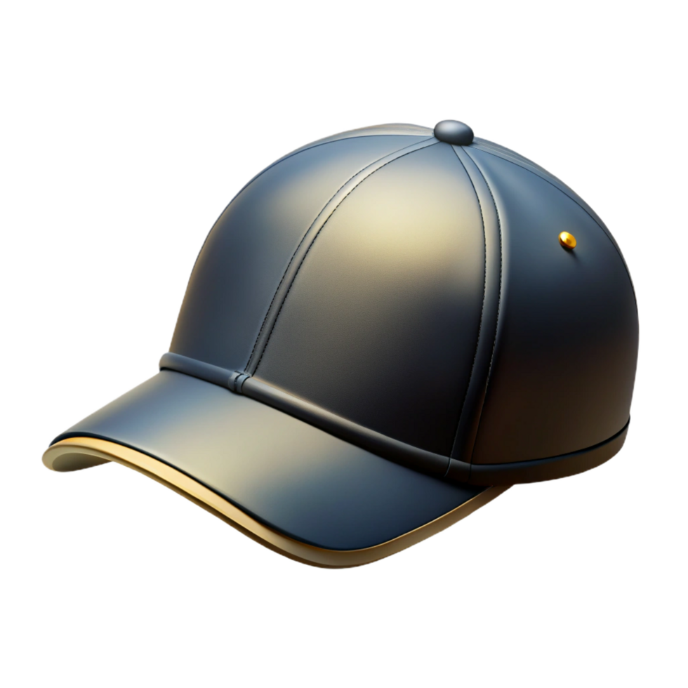 wonderful tropical A baseball cap, black, embroiderelogo, curvebrim, front view, studio lighting, photorealistic, isolateon transparent background,high-resolution product photography 8K png