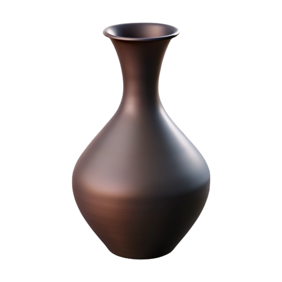 pristine acclaimeTall ceramic vase, sleek modern design, matte black finish, subtle texture, dramatic lighting from the side, isolateon transparent background,high-resolution product photography png