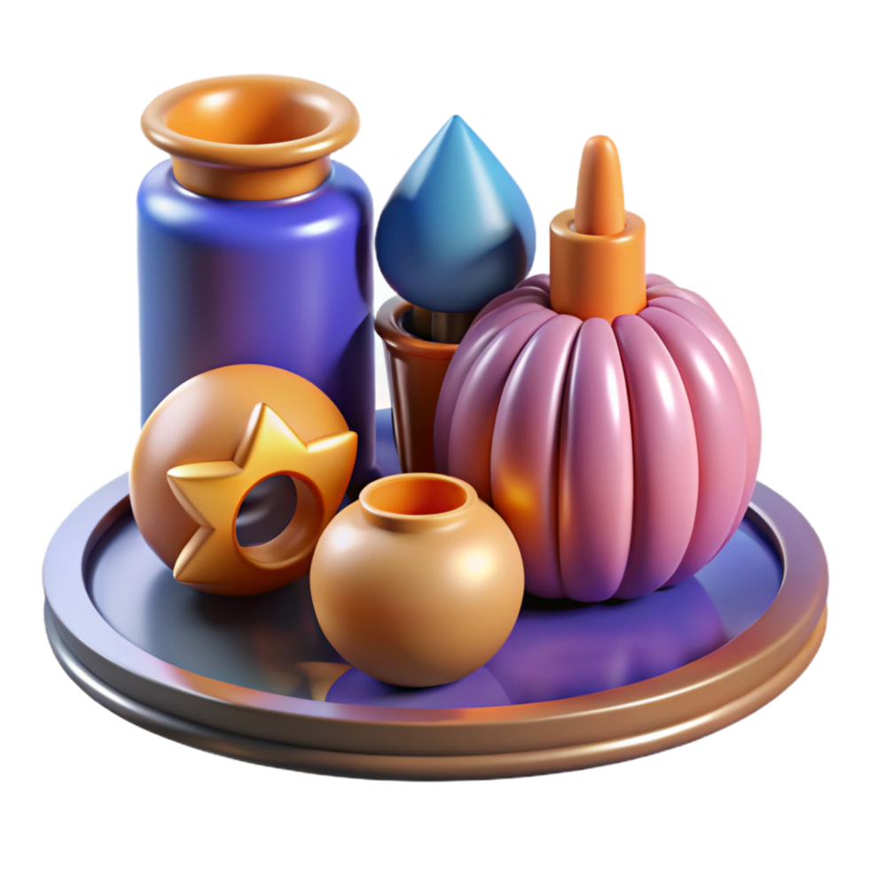 gorgeous mysterious modern Image Prompts for Decorative Objects Isolateon Transparent Backgrounsharp png