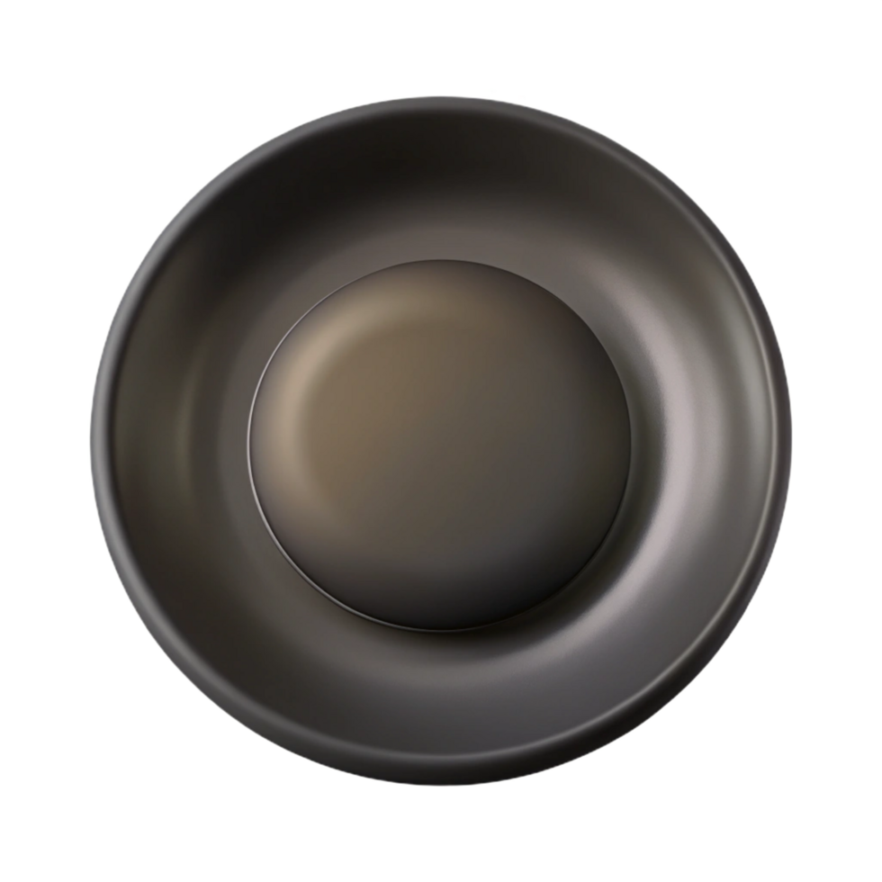 elegant retro Decorative plate, minimalist design, matte black finish, studio lighting, top-down view, isolateon transparent background,high-resolution product photography elite png