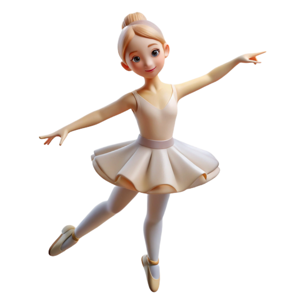spectacular timeless Porcelain figurine, ballerina pose, delicate details, soft lighting, front view, isolateon transparent background,high-resolution product photography png
