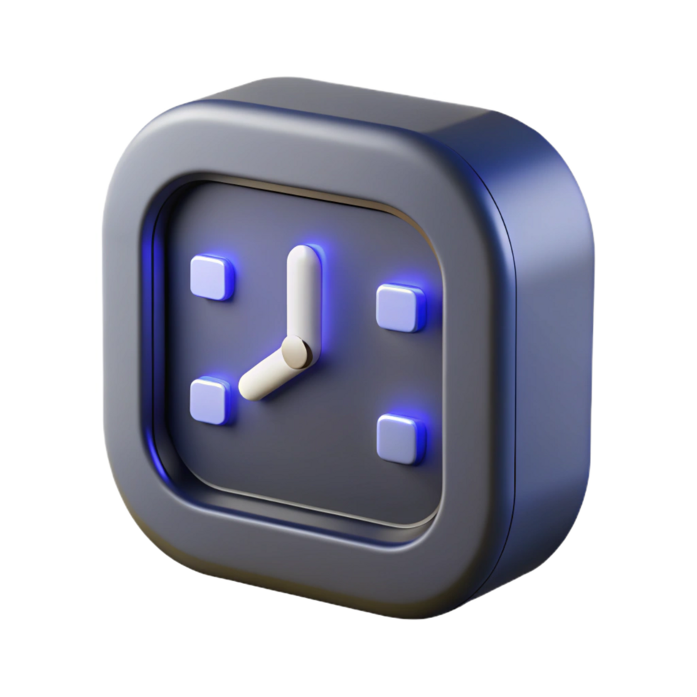 hypnotic quintessential Digital wall clock, LEdisplay, sleek design, studio lighting, front view, isolateon transparent background,high-resolution product photography png