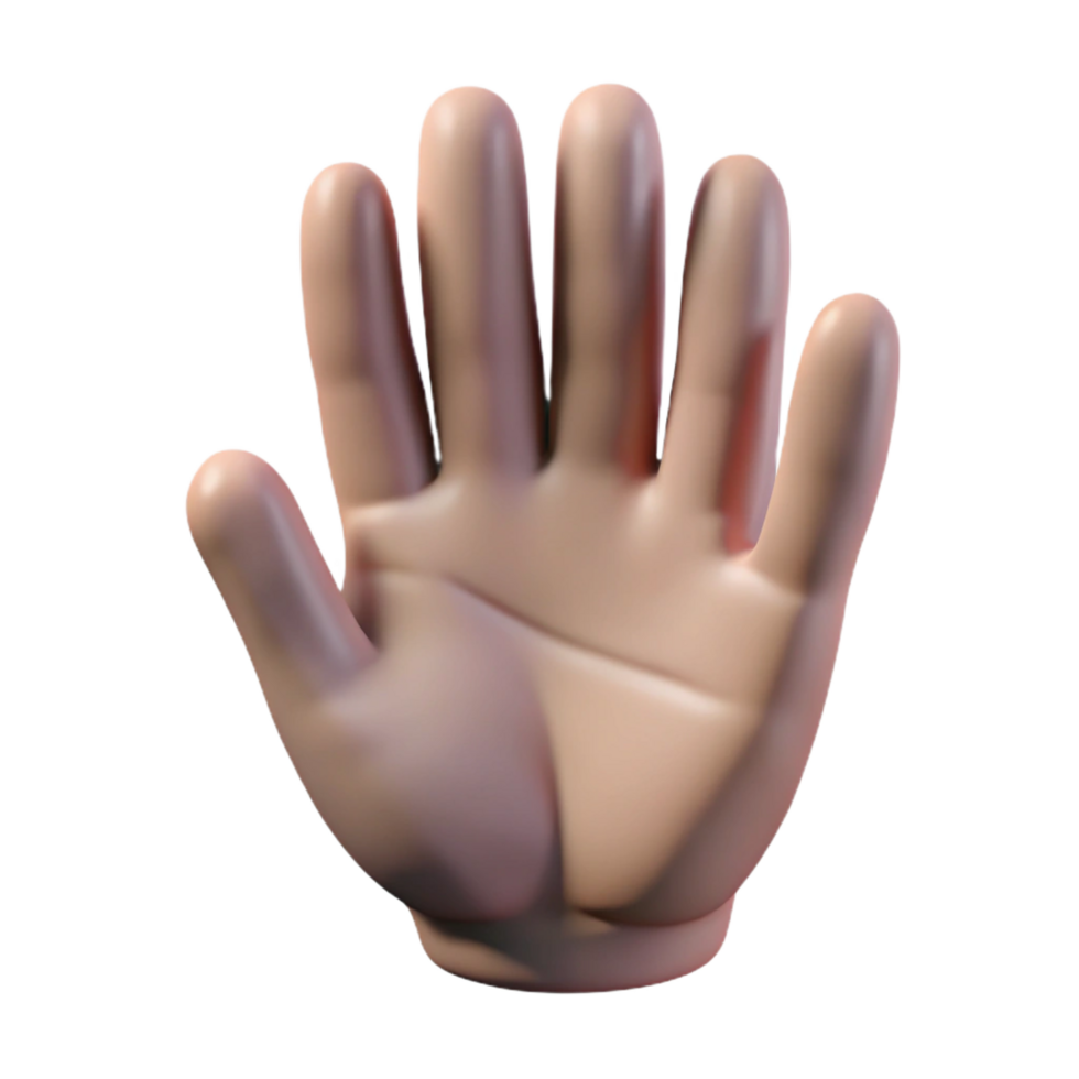wonderful standout Clay sculptelogo of a human hand, realistic details, matte finish, studio lighting, product shot, with transparent background,high-resolution product photography png