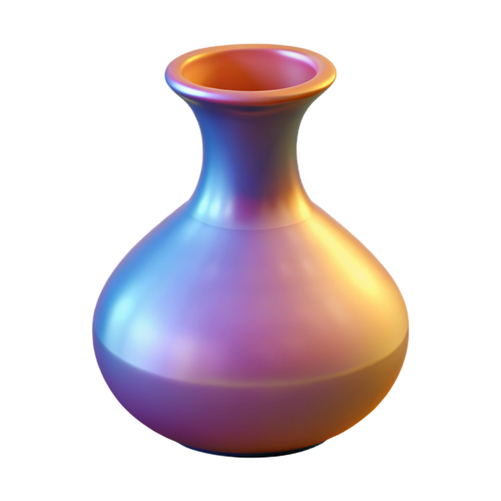 sought-after coastal Small buvase, coloreglass, translucent, soft lighting, front view, studio photography, isolateon transparent background,high-resolution product photography high resolution png