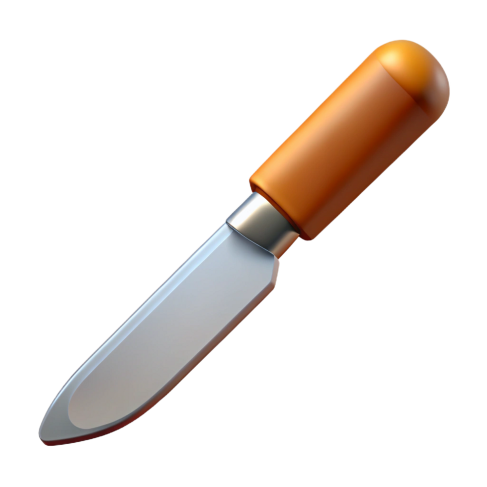 dynamic elegant Scalpel with stainless steel blade, texturehandle, dramatic lighting, side view, render, isolateon transparent background,high-resolution product photography professional png