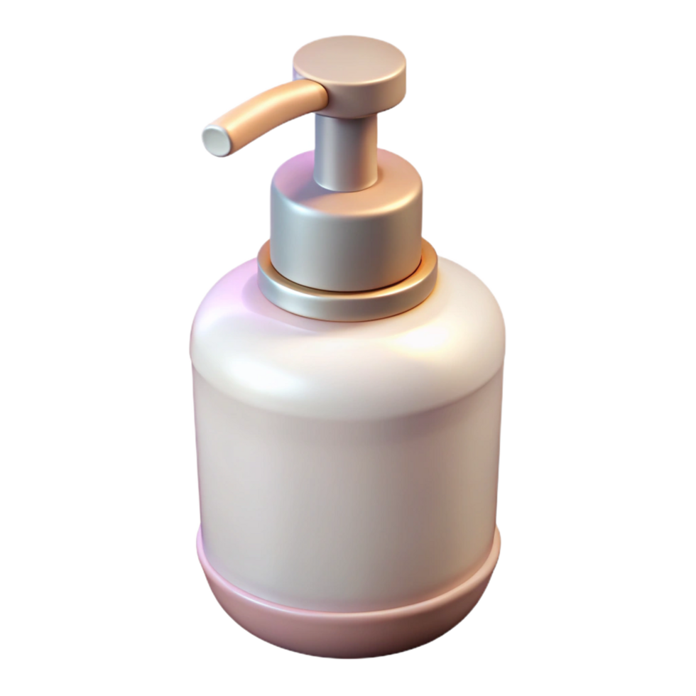 signature renaissance A pump bottle of pearly white hanlotion, glossy finish, soft lighting, front view, isolateon transparent background,high-resolution product photography perfect clarity png
