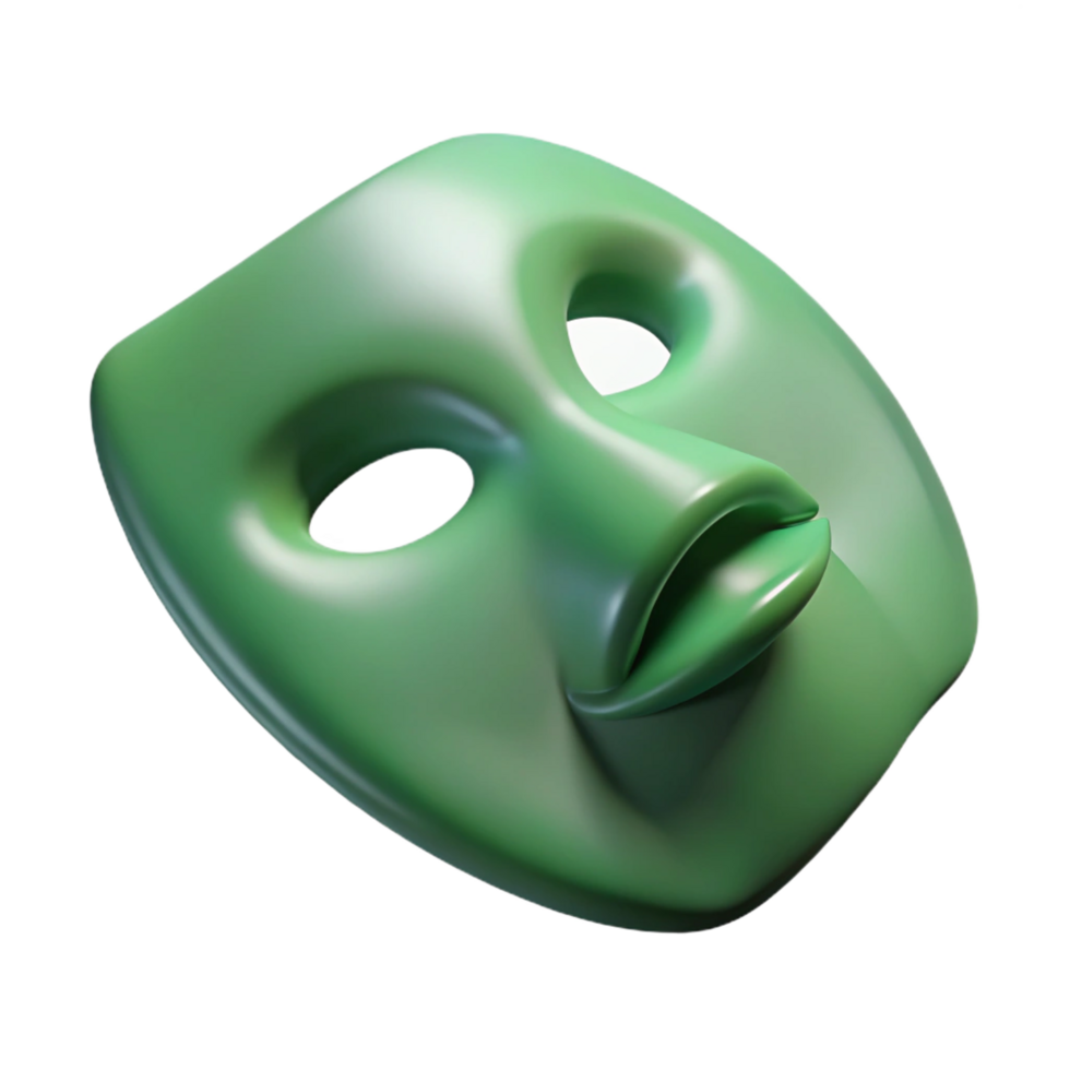 sought-after artistic A single, tightly rollejade face mask sheet, showing texture anfolds, soft lighting, top-down view, isolateon transparent background,high-resolution product photography flawless png