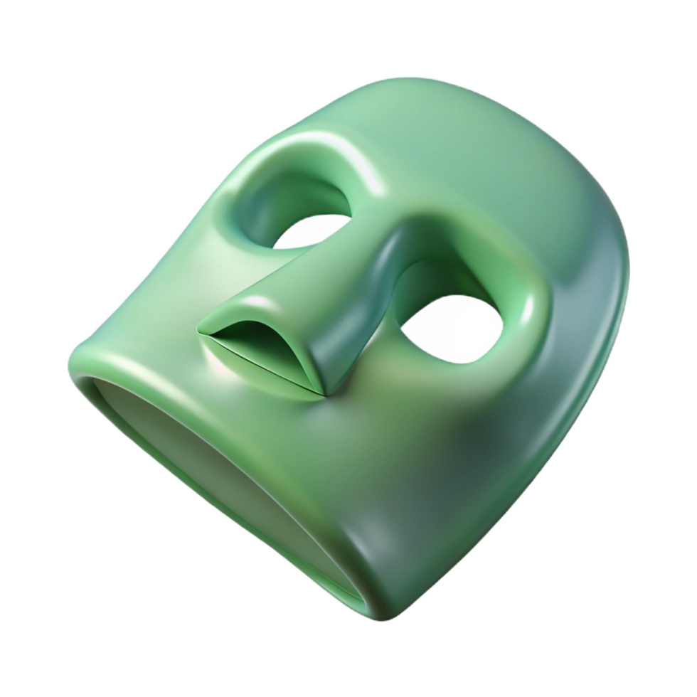 immaculate nordic A single, tightly rollejade face mask sheet, showing texture anfolds, soft lighting, top-down view, isolateon transparent background,high-resolution product photography genuine png