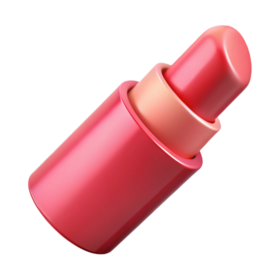 exquisite contemporary A tube of bright pink lip balm, slightly openeto reveal the waxy texture, soft lighting, side view, isolateon transparent background,high-resolution product photography premium png