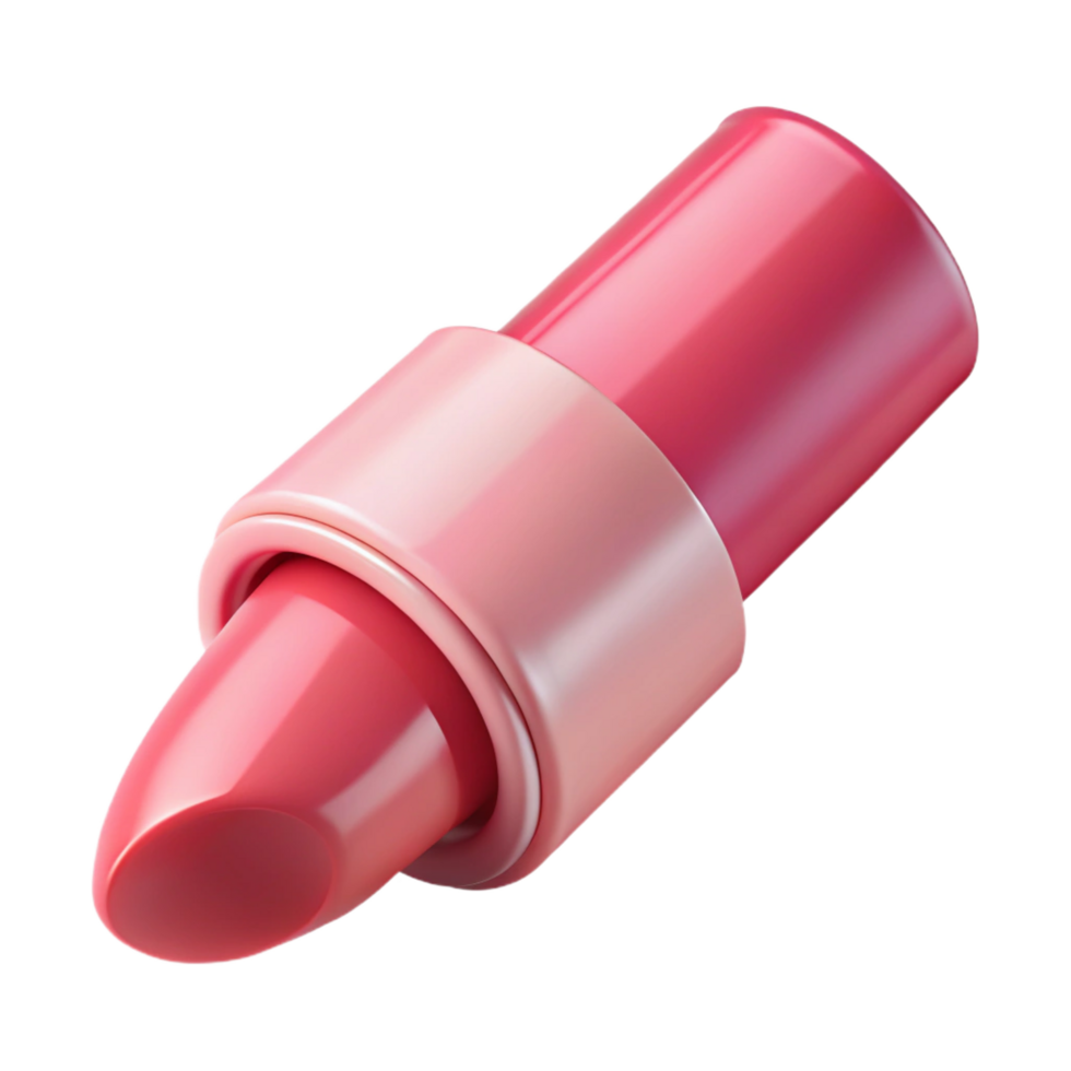 wonderful artistic A tube of bright pink lip balm, slightly openeto reveal the waxy texture, soft lighting, side view, isolateon transparent background,high-resolution product photography original png