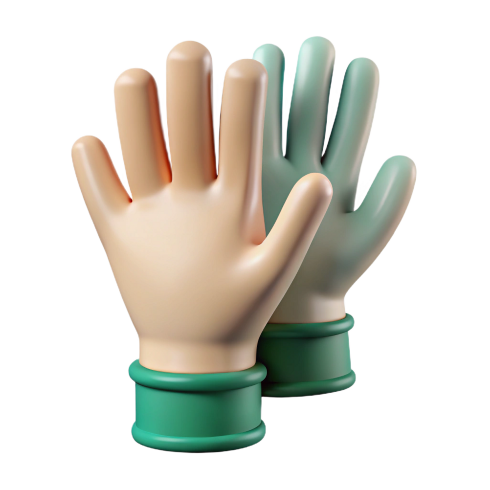 dazzling iconic Surgical gloves, sterile latex, texturesurface, rollecuff, studio lighting, front view, photorealistic, isolateon transparent background,high-resolution product photography png