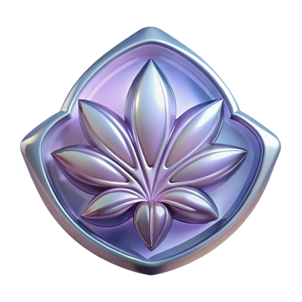 playful impressive A translucent glass logo with etchefloral patterns, subtle lighting, front view, isolateon transparent background,high-resolution product photography elite png