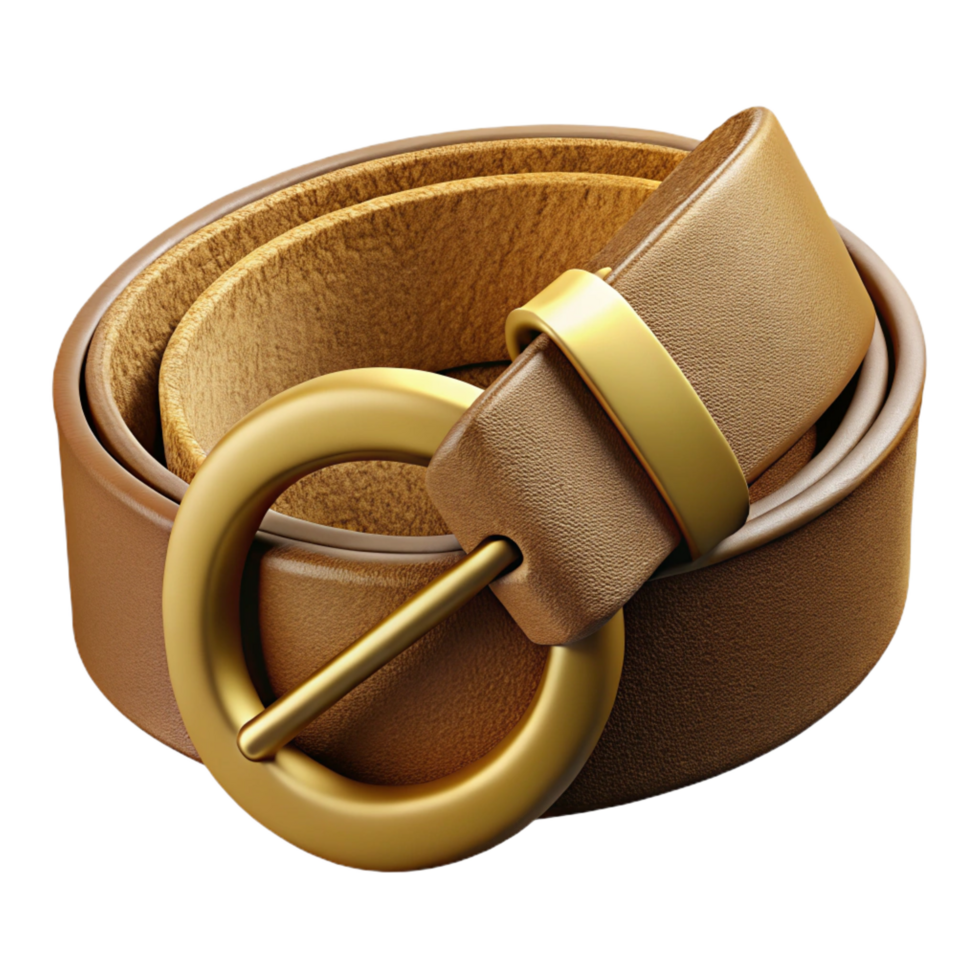 iconic victorian A brown suede belt with a golbuckle, soft suede, dramatic lighting, photorealistic, with transparent background,high-resolution product photography luxury png