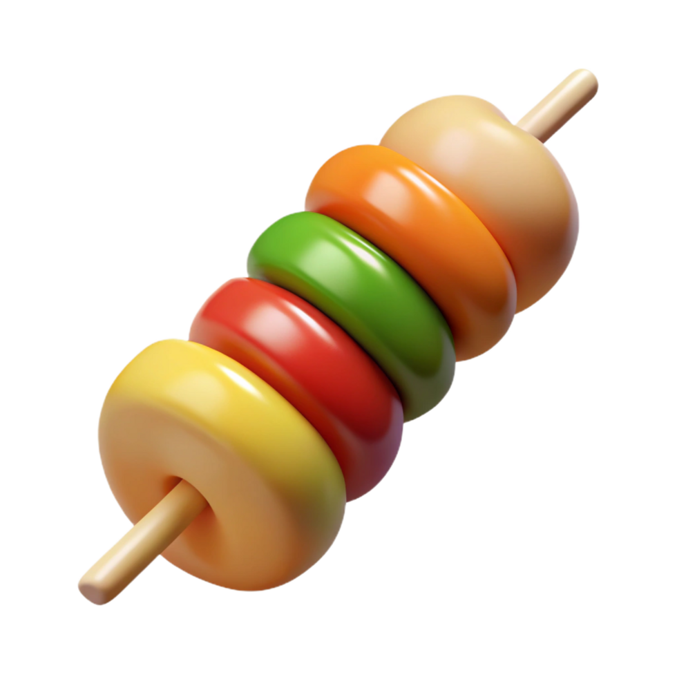unparalleleclassic Vegetable kebab, colorful peppers anonions, matte finish, dramatic lighting, side view, isolateon transparent background,high-resolution product photography perfect clarity png