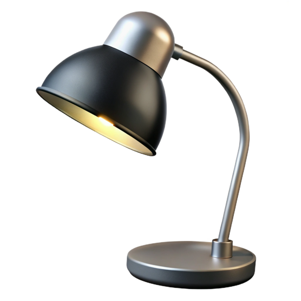 majestic coastal Modern arc lamp, brushesteel finish, matte black shade, soft lighting, isolateon transparent background,high-resolution product photography crisp png