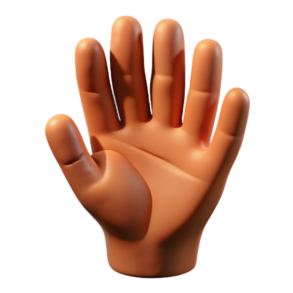 impressive exemplary Clay sculptelogo of a human hand, texturesurface, dramatic lighting, side view, isolateon transparent background,high-resolution product photography png