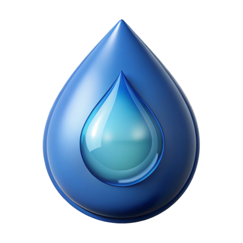 distinguisheurban Water droplet logo with embeddelogo inside, transparent anrefractive, studio lighting, front view, isolateon transparent background,high-resolution product photography authentic png