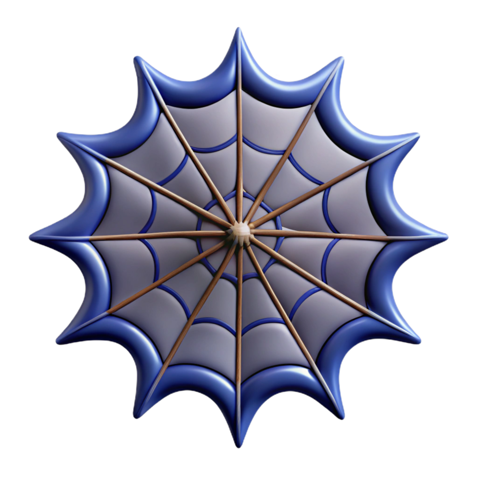 inspireclassic Fake spider web decoration with realistic texture, studio lighting, top-down view, icon style, isolateon transparent background,high-resolution product photography ultra HD png