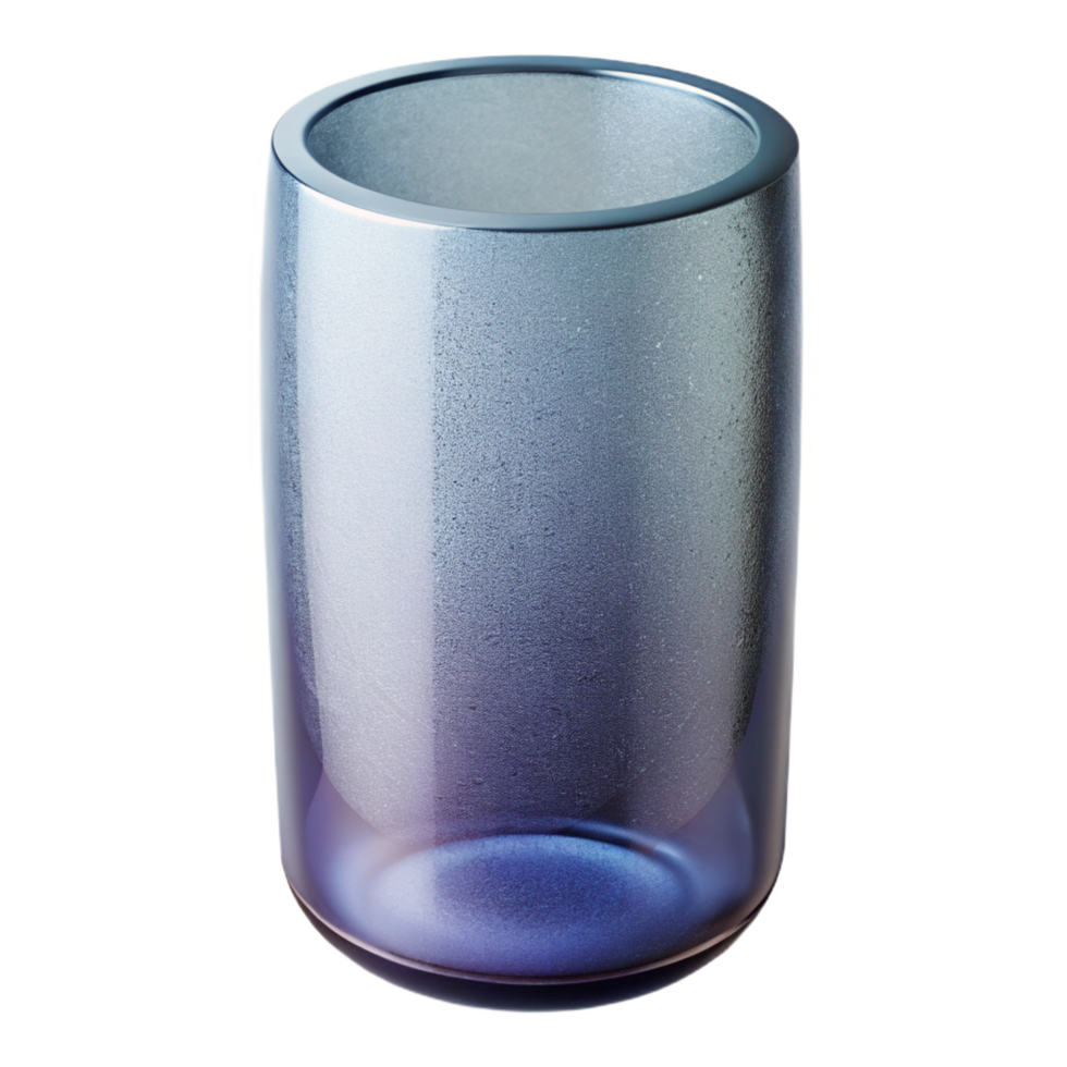 breathtaking harmonious impressionist Cylindrical glass vase with a texturesurface, minimalist style, soft lighting, front view, with transparent background,high-resolution product photography 8K png