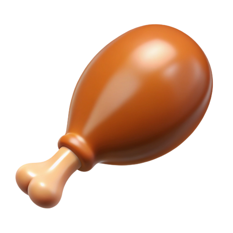 elegant passionate nordic Single turkey drumstick, fried, crispy skin, studio lighting, glossy finish, isolateon transparent background,high-resolution product photography artisan png