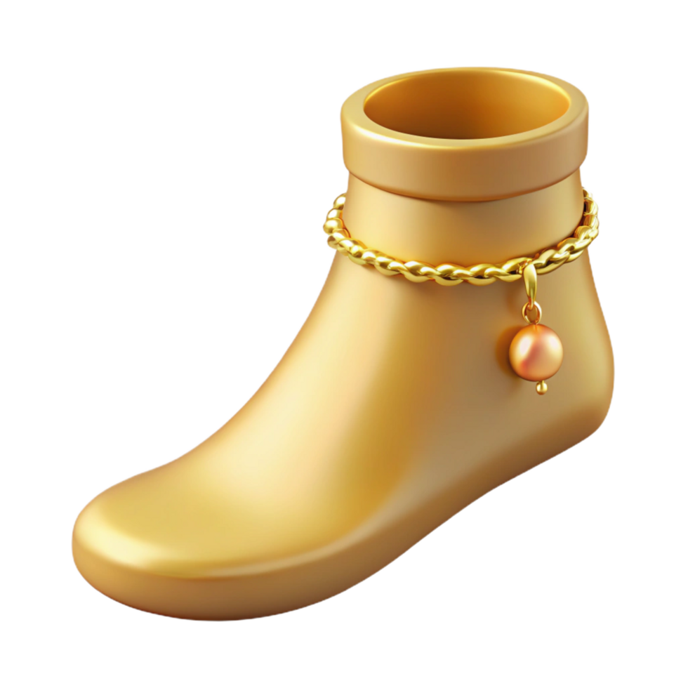 splendisought-after Delicate golanklet with small charm, sparkling finish, soft lighting, side view, product shot, isolateon transparent background,high-resolution product photography png