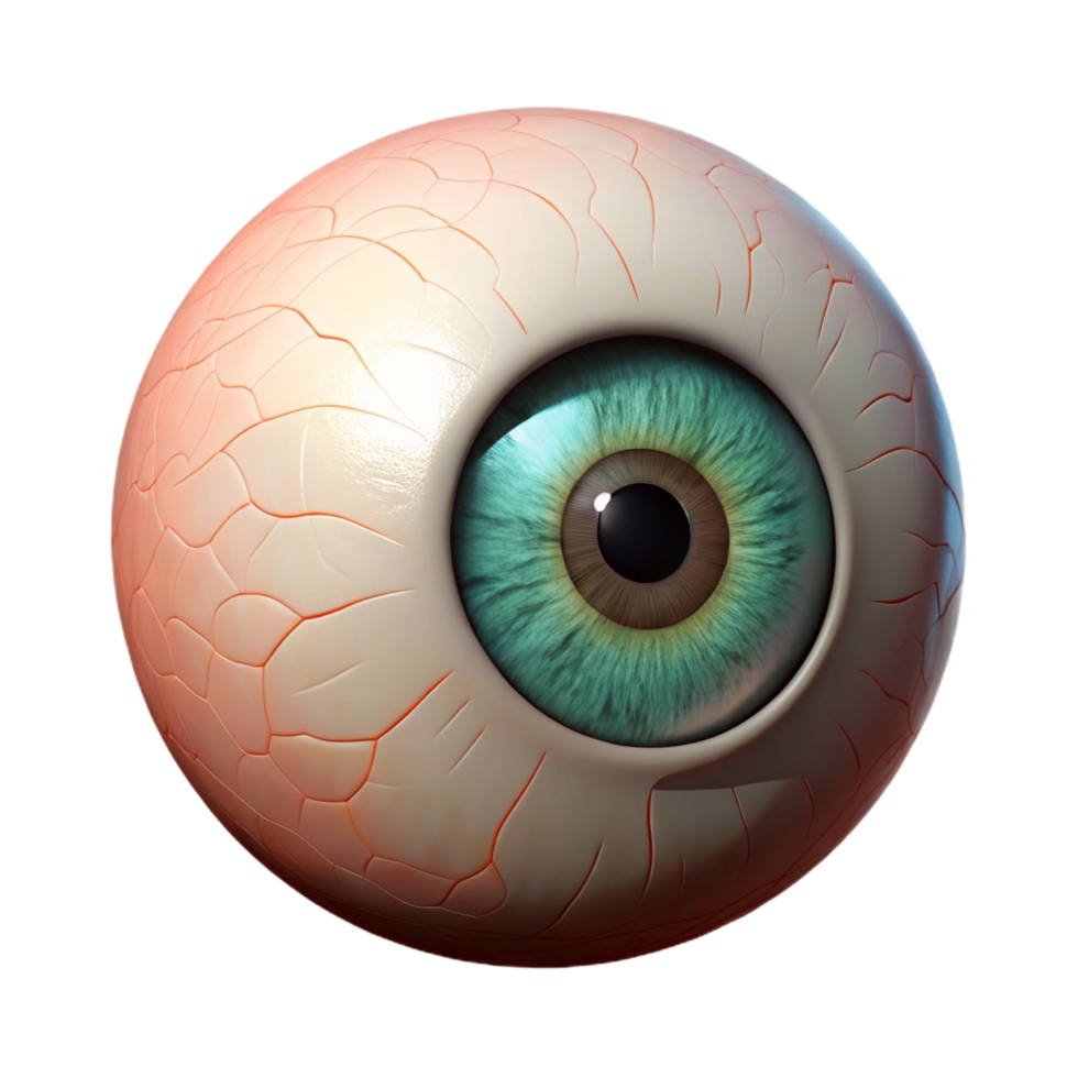 dazzling geometric A single, cyclopean eye with a reptilian pupil, realistic texture, dramatic lighting, front view, isolateon transparent background,high-resolution product photography impeccable png
