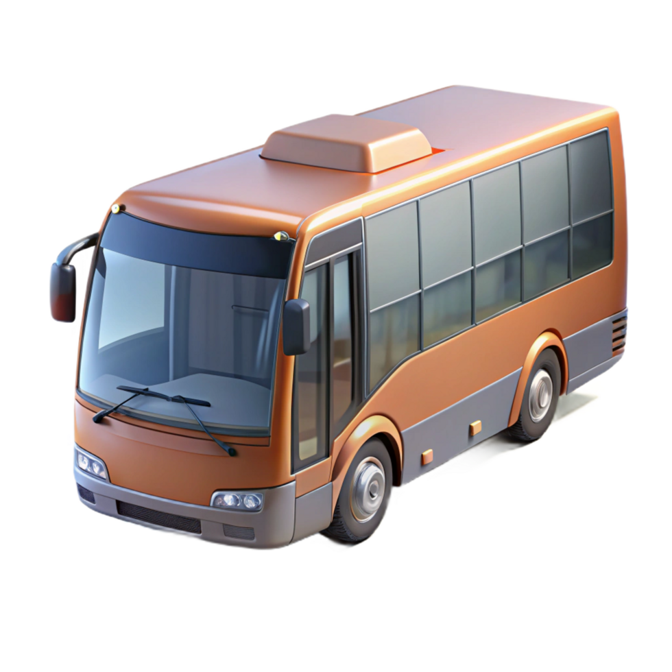 vibrant inspireModern city bus, sleek design, tintewindows, advertising wraps, studio lighting, front view, detaileillustration, isolateon transparent background,high-resolution product photography png