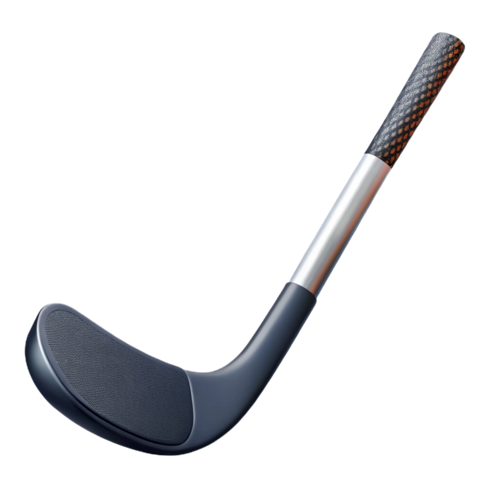 elegant acclaimeCarbon fiber hockey stick with a curveblade, grip tape on the handle, studio lighting, product shot, isolateon transparent background,high-resolution product photography png