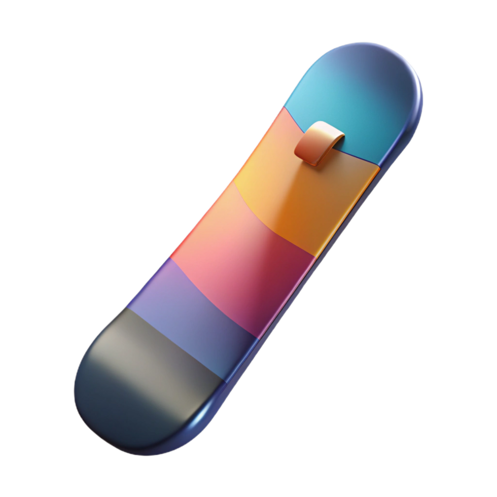 enchanting signature Snowboarwith colorful graphic design, matte finish, bindings attached, studio lighting, product shot, isolateon transparent background,high-resolution product photography png